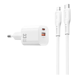 СЗУ Wiwu G018 Cube Apple iPhone SE 2022 / iPhone 14 Pro Max / iPhone 14 Plus / iPhone 14 Pro / iPhone 14 / iPhone 13 Pro / iPhone 13 Mini / iPhone 13 / iPhone 13 Pro Max / iPhone 12 Mini / iPhone 12 Pro Max / iPhone 12 Pro, С кабелем, Lightning, Белый