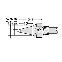 Наконечник для демонтажного пистолета GOOT TP-100N-15