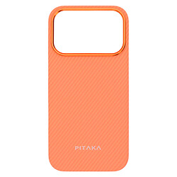 Чехол (накладка) Apple iPhone 17 Pro Max, Pitaka Ultra Slim, MagSafe, Twill Orange, Рисунок