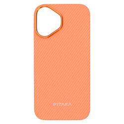 Чохол (накладка) Apple iPhone 17, Pitaka Ultra Slim, Twill Orange, MagSafe, Малюнок