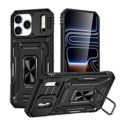 Чехол (накладка) Apple iPhone 17 Pro, Epik Camshield Army Ring, Черный