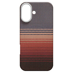 Чохол (накладка) Apple iPhone 16, Carbon Style, MagSafe, Червоний