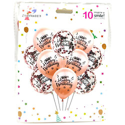 Набор шаров "Happy birthday", 10штx30см, Z.Y. Ballon