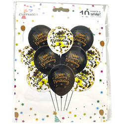 Набор шаров "Happy birthday", 10штx30см, Z.Y. Ballon