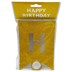 Гірлянда-розтяжка прапорці "Happy birthday", 12x16смx5м, Mic