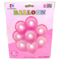 Набор латексных шаров металлик, 8 штук, 30 см, ВИД 1, Z.Y. Ballon