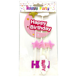 Топер на торт "Happy Birthday: Місяць", Mic