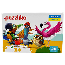Пазлы 5 в 1 "Птички", 25 элементов, Cubika