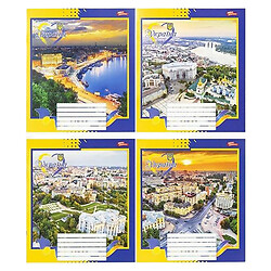 Тетрадь "Украина", 24л., клетка, 16 шт., микс, Мрії Збуваються