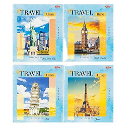 Тетрадь "Travel", 96л., клетка, 8 шт., микс, Мрії Збуваються