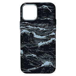 Чехол (накладка) Apple iPhone 12 / iPhone 12 Pro, D-Glory Ultra Slim, MagSafe, Black Wave, Черный
