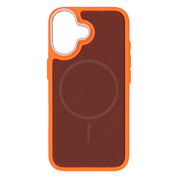 Чехол (накладка) Apple iPhone 16, TechWoven Hybrid, MagSafe, Orange-Brown, Оранжевый