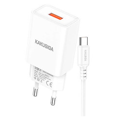 СЗУ Kakusiga KSC-1644, С кабелем, Type-C, Белый