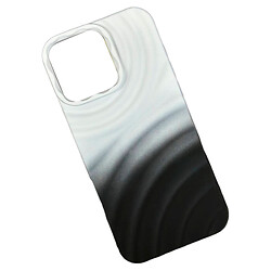 Чехол (накладка) Apple iPhone 16 Pro, Wave Color, Black-White, Черный