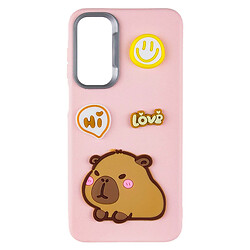 Чохол (накладка) Samsung Galaxy A26 5G, Epik Leather Toys, Capybara, Рожевий