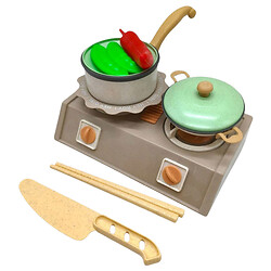 Игровой набор детской посуды, Овощи, плита, продукты в короб. 19x15x14 см, Mic