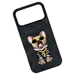 Чохол (накладка) Apple iPhone 17 Pro, Teddy Bear Embroidered, Bulldog Black, Малюнок