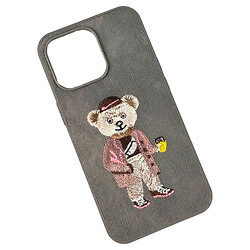 Чехол (накладка) Samsung Galaxy S26 / Galaxy S26 Pro, Teddy Bear Embroidered, Серый