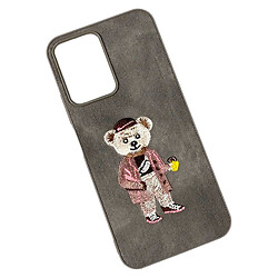 Чехол (накладка) Xiaomi Redmi 15A 5G, Teddy Bear Embroidered, Серый
