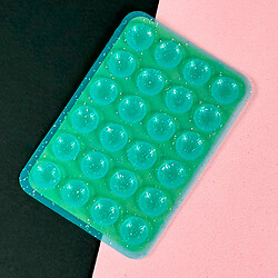 Держатель-присоска Sticker Side Silicone Glitter, Бирюзовый