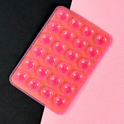 Держатель-присоска Sticker Side Silicone Glitter, Малиновый