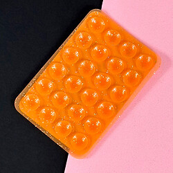 Держатель-присоска Sticker Side Silicone Glitter, Оранжевый