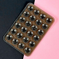 Держатель-присоска Sticker Side Silicone Glitter, Черный
