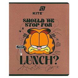 Тетрадь школьная клетка серия "Garfield", 48 листов, Kite