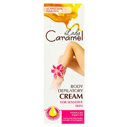 Крем для депіляції чутливої шкіри тіла Caramel з аргановою олією, 100 мл