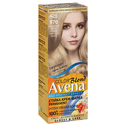 Крем-фарба для волосся стійка Avena Blond Color "Попелястий світло-русявий #970"