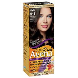 Крем-краска для волос стойкая Avena Rich Color "Морозный каштан #045"
