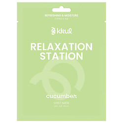 Маска для обличчя тканинна Kkul Relaxation Station з екстрактом огірка, 25 мл
