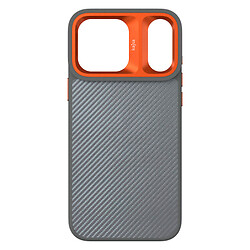 Чехол (накладка) Apple iPhone 17 Pro, Kajsa Straw Mat Pattern, MagSafe, Mix B-Ring, Серый