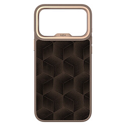 Чехол (накладка) Apple iPhone 17 Pro, Kajsa 3D Cube Pattern, MagSafe, Desert Gold O-Ring, Золотой