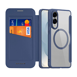 Чехол (книжка) Samsung Galaxy S25 Edge, Dux Ducis Skin X Pro, MagSafe, Синий