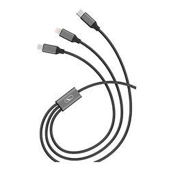 USB кабель SkyDolphin S63E Apple iPhone SE 2022 / iPhone 14 Pro Max / iPhone 14 Plus / iPhone 14 Pro / iPhone 14 / iPhone 13 Pro / iPhone 13 Mini / iPhone 13 / iPhone 13 Pro Max / iPhone 12 Mini, Lightning, Type-C, MicroUSB, 1.2 м., Черный