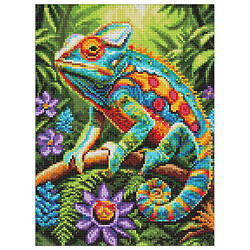 Алмазная мозаика "Красивый лесной хамелеон", 30х40 СМ, Ідейка