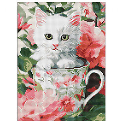 Алмазная мозаика "Цветочный кот", 30х40 СМ, Ідейка