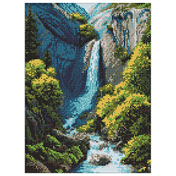 Алмазна мозаїка "Водоспад у горах", 30х40 см, Ідейка