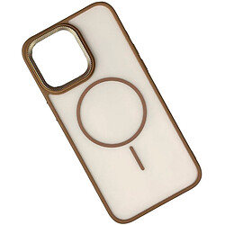 Чохол (накладка) Apple iPhone 15, Matte Corrugated Camera Thin, MagSafe, Коричневий