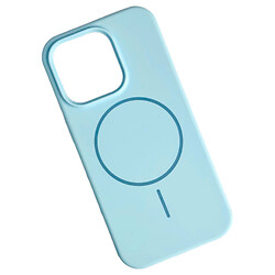 Чохол (накладка) Apple iPhone 15, Air Beats, MagSafe, Light Cyan, Блакитний