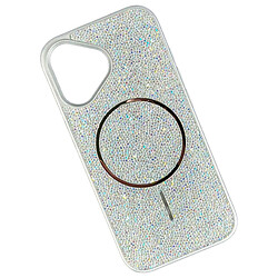 Чохол (накладка) Apple iPhone 17, Swarovski Diamonds, MagSafe, Light Silver, Срібний
