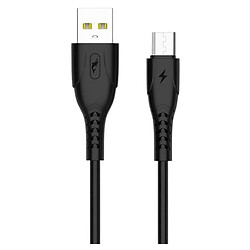 Кабель SkyDolphin S08V, MicroUSB, 1.0 м., Черный