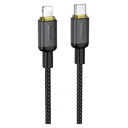 USB кабель Hoco X128 Benefit Apple iPhone SE 2022 / iPhone 14 Pro Max / iPhone 14 Plus / iPhone 14 Pro / iPhone 14 / iPhone 13 Pro / iPhone 13 Mini / iPhone 13 / iPhone 13 Pro Max / iPhone 12 Mini / iPhone 12 Pro Max, Lightning, 1.0 м., Черный