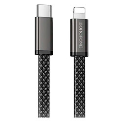 USB кабель Borofone BX124 Apple iPhone SE 2022 / iPhone 14 Pro Max / iPhone 14 Plus / iPhone 14 Pro / iPhone 14 / iPhone 13 Pro / iPhone 13 Mini / iPhone 13 / iPhone 13 Pro Max / iPhone 12 Mini / iPhone 12 Pro Max, Lightning, 1.0 м., Чорний