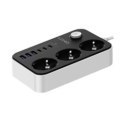 Сетевой фильтр удлинитель LDNIO SE3631C, 2.0 м., Черный