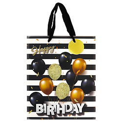 Пакет подарунковий паперовий "Happy Birthday", 26х32х12,5 см