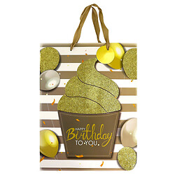 Пакет подарочный бумажный "Happy Birthday", 32х42х11,5 см
