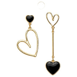 Серьги женские металлические с подвеской Lovit "Сердца"