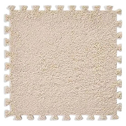 Коврик-пазл плюшевый напольный, 30x30см, Бежевый